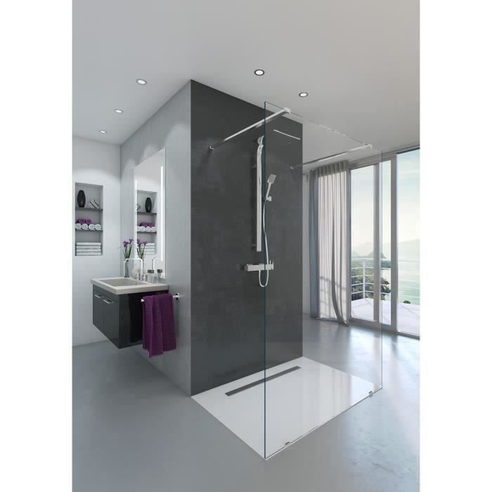 Paroi de douche en kit AURYS BALTIQUE CLAIRE - Verre Timeless 8 mm trempé by Saint-Gobain - L.140 cm