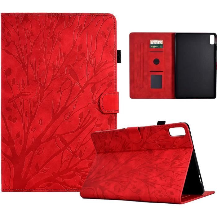 TEDTIKJT Custodia per Lenovo Tab P11 (2nd Gen) 11.5 2023 Custodia TB350FU TB350XU PU Pelle Flip Cover Supporto Protettiva Custodia per Tablet Lenovo Tab P11 (2nd Gen) Cover,Retro Gatto Marrone