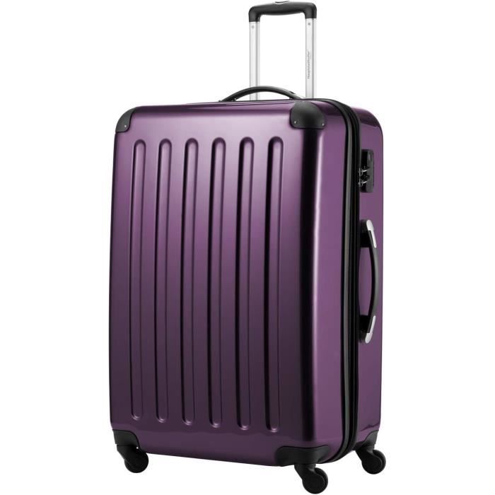 Valise Rigide 20 Pouces Violette - ABS/PC Léger - 4 Roues Silencieuses - Verrou Numérique