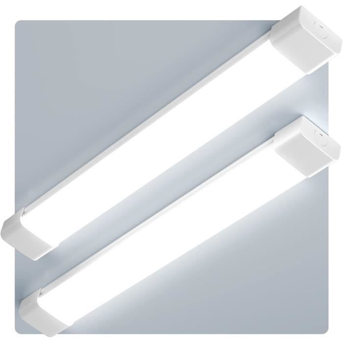 Néons LED 120 Cm 36W 3600LM IP66 Étanche - Lumière Blanc Neutre 4000K, Garage Atelier Bureau Sous-Sol
