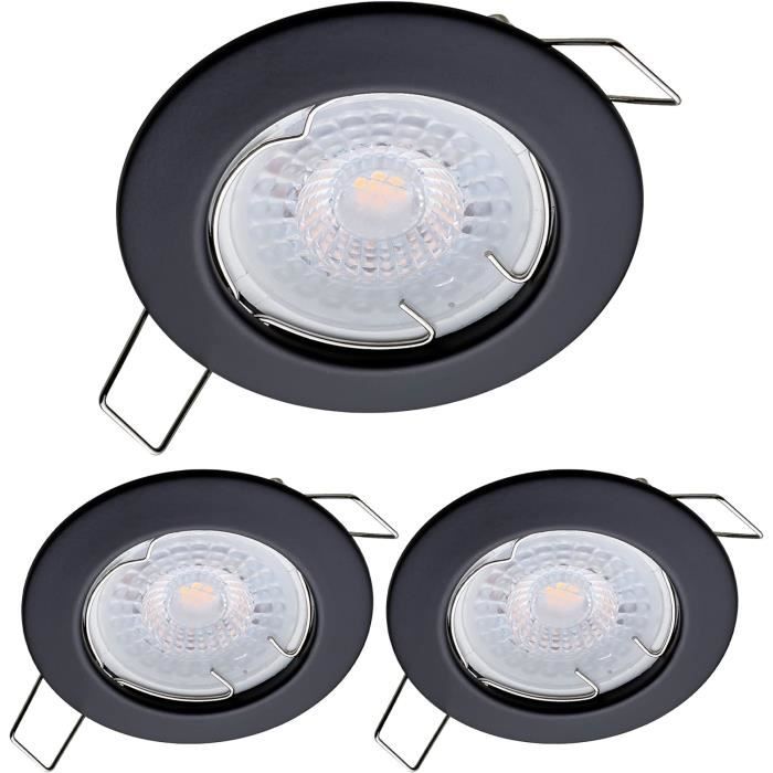 Sedan Lot de 3 spots LED encastrables avec module LED 4,8 W 2700 K 230 ...