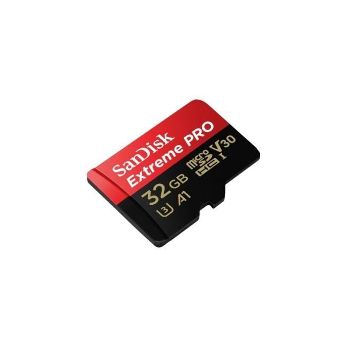 SanDisk Extreme Pro Carte mémoire flash adaptateur microSDXC vers SD inclus e A1 / Video Class V30 / UHS I U3 microSDHC UHS I - vue 2