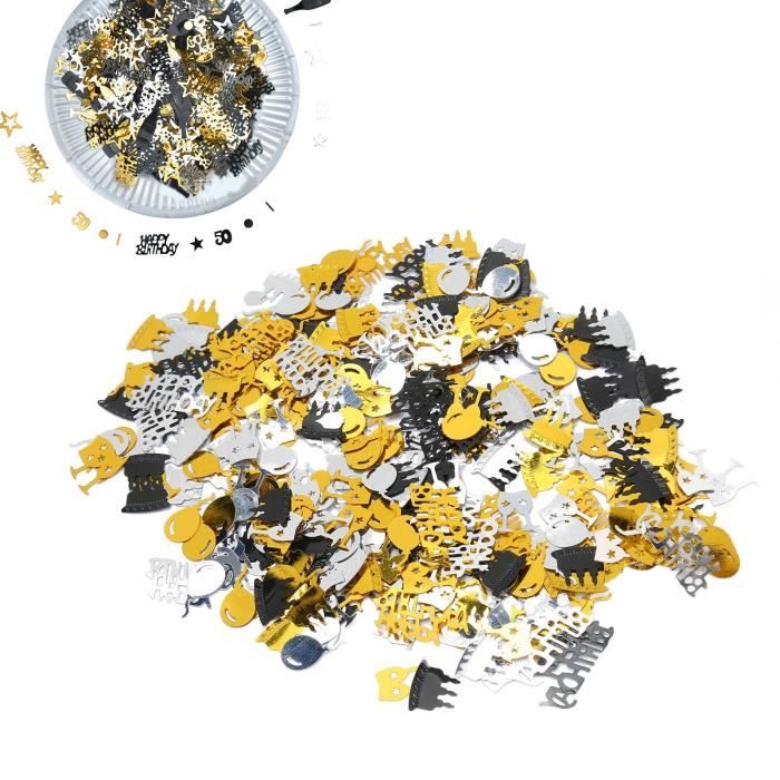 Confettis Happy Birthday Dorés - Lot De 200 - Déco Table Anniversaire
