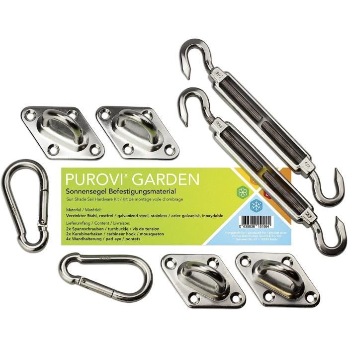 Kit De 20 Oeillets De Fixation En Acier Inoxydable Avec Vis - Pour Hamac, Voile D'ombrage, Rideaux, Suspension - 5