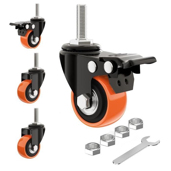 Lot De 8 Petites Roulettes En Caoutchouc 30 Mm Pour Meubles Non