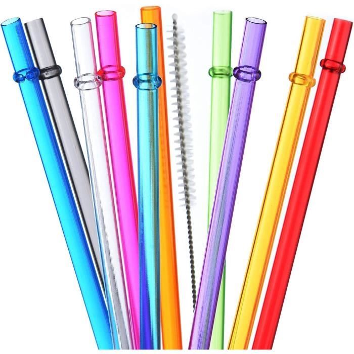 Lot De 10 Pailles Spiralées Colorées Réutilisables - 26 Cm - Pour Fêtes, Anniversaires, Décorations Fun