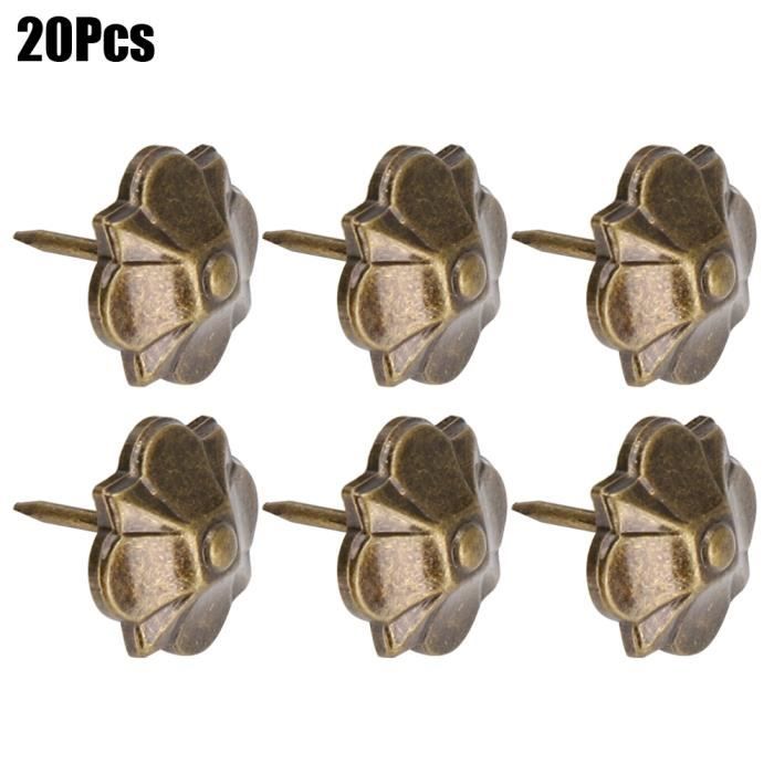 vis à facette bouchon décoratif couvre ongle poli or 25mm 4Pcs