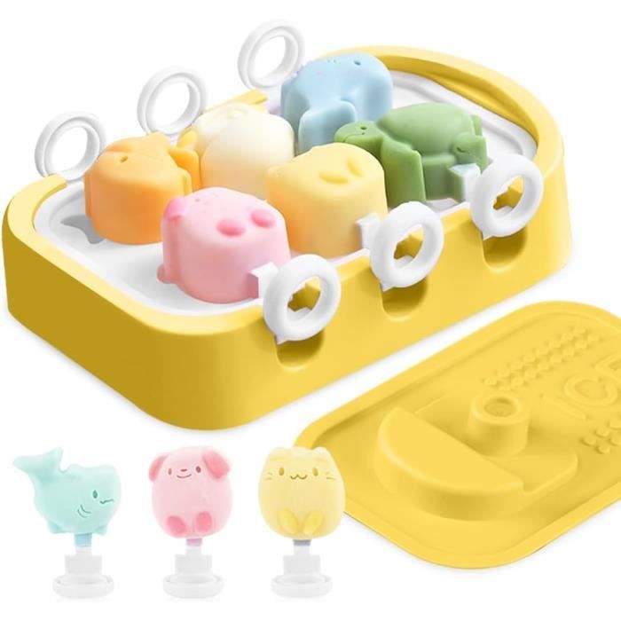 EYVRPAU Bac à Glaçons En Silicone Pour Bébé Bac à Glaçons Avec Couvercle, Plateau De Congélation, Purée Pour Bébé, Variété D'aliments Pour Bébé