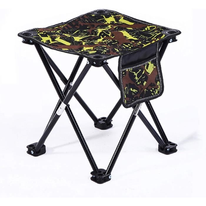 Tabouret De Camping Pliable - Siège Compact En Aluminium Et Toile Oxford, Robuste Et Portable