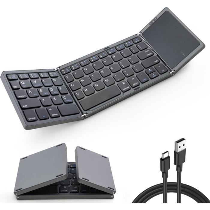 Mini clavier Bluetooth grosses touches compatible avec Android, PC et Apple, min