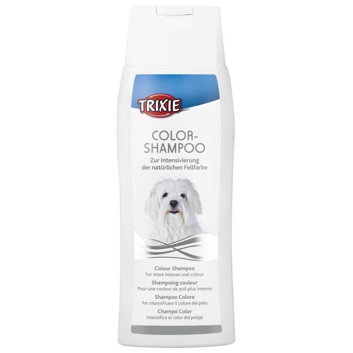 Shampoing - TRIXIE - Couleur pour pelage blanc - 250 ml - Pour chiens - Intensifie la couleur Shampoing - TRIXIE - Couleur pour pelage blanc - 250 ml - Pour chiens - Intensifie la couleur