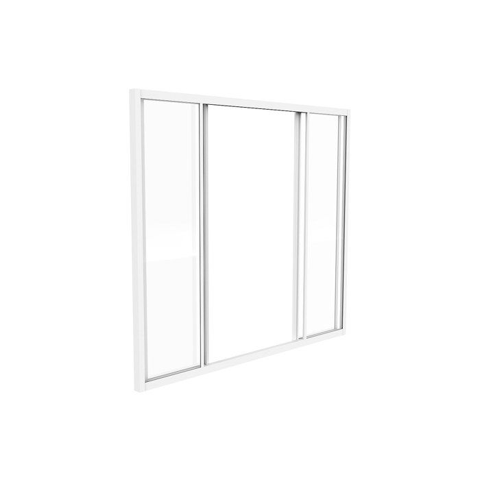 Verrière coulissante en aluminium thermolaqué blanc 120 x 105 cm (L x H) – RAVENA