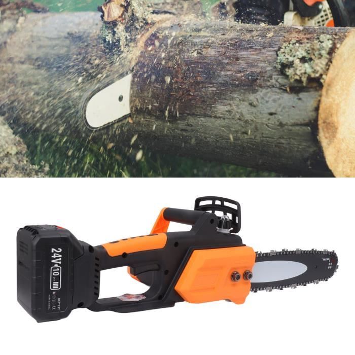 Tronçonneuse Électrique Sans Fil 12 Pouces - Moteur Brushless, Batterie 6.0Ah, 30cm Guide, 2 Chaînes, Pour Jardin - 10