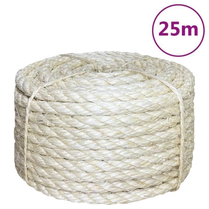 vidaXL Corde 100 % sisal 12 mm 25 m 155027