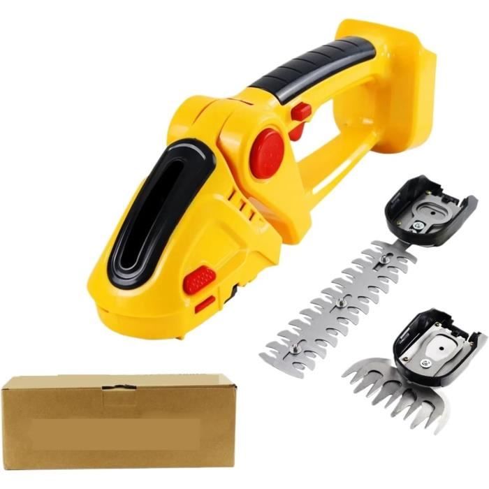 Taille-Haie Sans Fil 2-en-1 21V - 2 Lames (cisaille Et Taille-haie) - 2 Batteries 2000mAh - Léger Et Puissant - Pour Buissons, Haies Et Pelouse