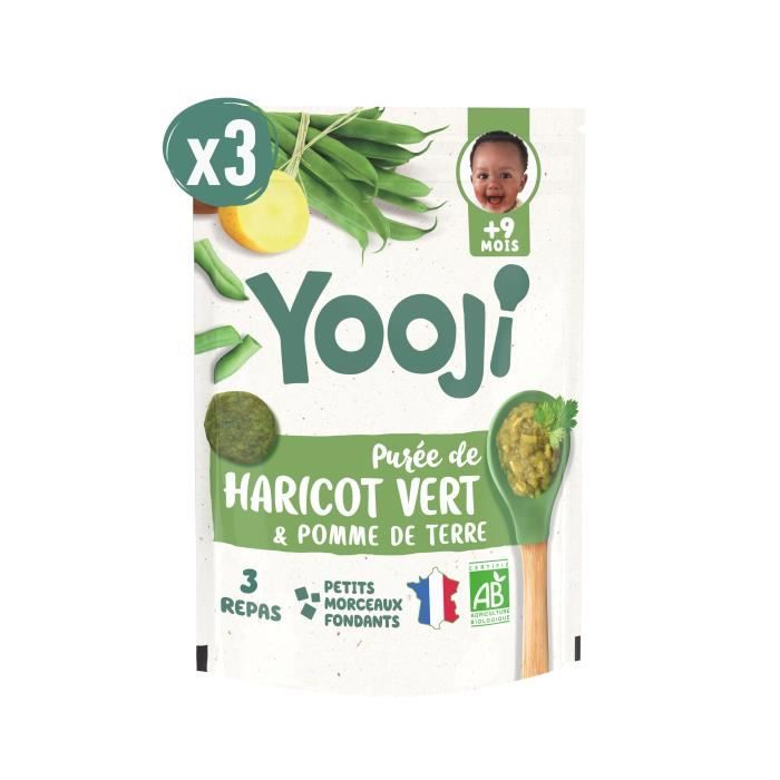 Purée de Haricot Vert Bio x3, à partir de 9 mois - Achat / Vente