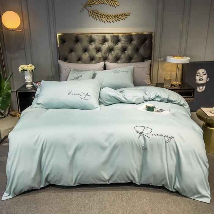 Utopia Bedding Housse De Couette Seersucker 220x240 Cm + 2 Taies 65x65 Cm - Microfibre Brossée Douce | Gris