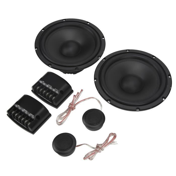 Pyle Haut-parleurs audio de voiture 4 pouces 2 voies - Système coaxial médium et tweeter 140W, 4 Ohm, montage peu profond 4,7 cm de profondeur, paire haute performance - Jaune