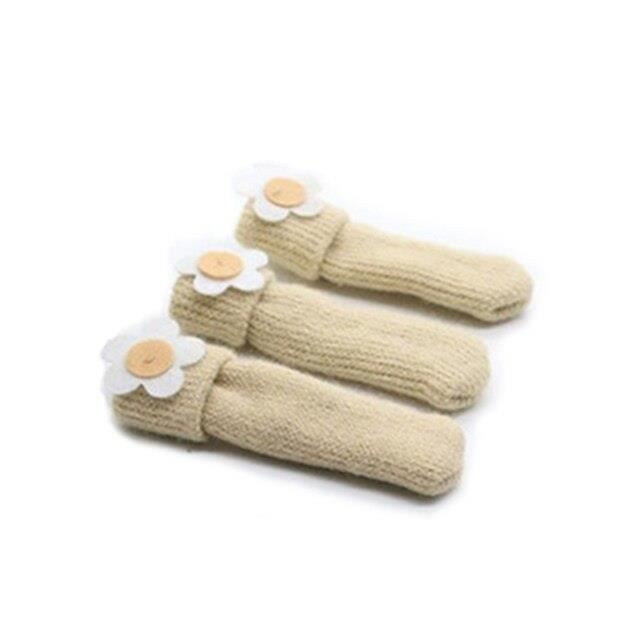 Patin de pied de meuble 24 Paires de Chaussettes de Meubles en Tricot Antidérapantes pour Pieds de Chaises, Pour Eviter Les Rayures-Brun | Leroy Merlin