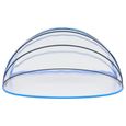 Abri de piscine DUOKON - Dôme ovale 530x410x205 cm - PVC, tissu argenté, fibre de verre, acier - Blanc-1