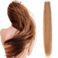 20" Extensions de Cheveux Bande adhésive Ruban adhésif – #27 Blond foncé – 50cm - 20pcs - Extensions en cheveux humains naturels --1