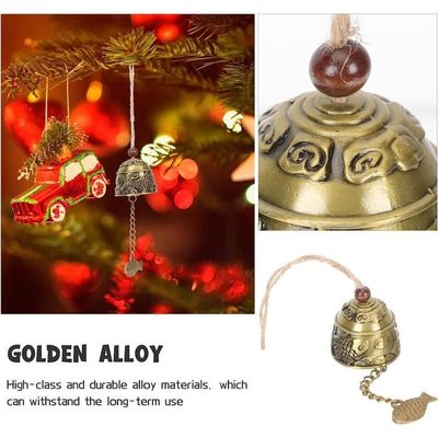 Cloche porte-bonheur chinoise, cloche en cuivre rétro, décoration