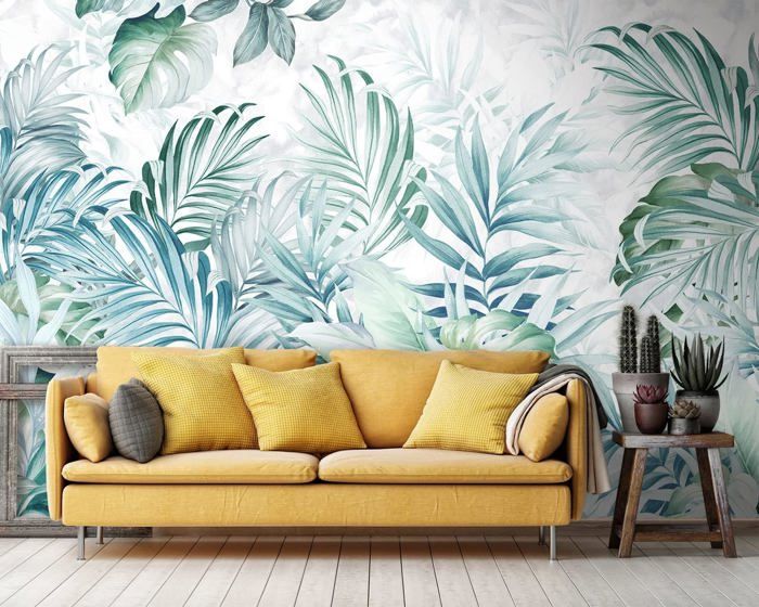 Papier Peint Panoramique 350x256cm 3D Effet style Jungle Tropical ...
