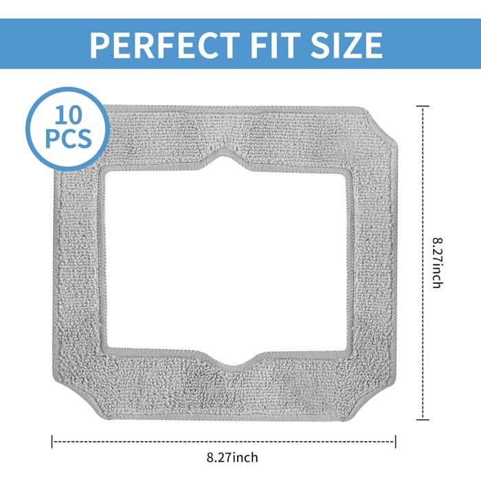 Lot De 8 Lingettes Microfibre Lavables Pour ECOVACS WINBOT Mini - Compatible W-CC02-0012 - Réutilisables 2-3 Mois - 14