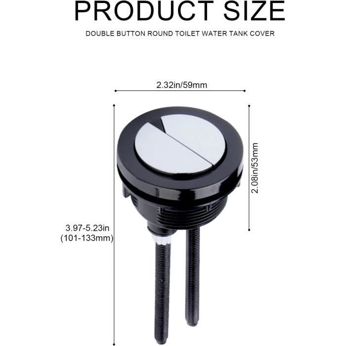 Bouton Poussoir Double Chasse D'Eau Geberit  Chromé , Accessoire De Salle De Bain Elegant Compatible Avec Reservoirs Eau Geberit 96302690
