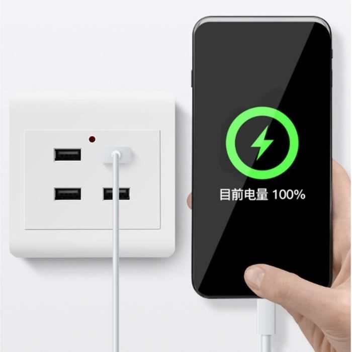 Double Prise Murale Avec 4 Ports USB - Les Bons Plans De Elise