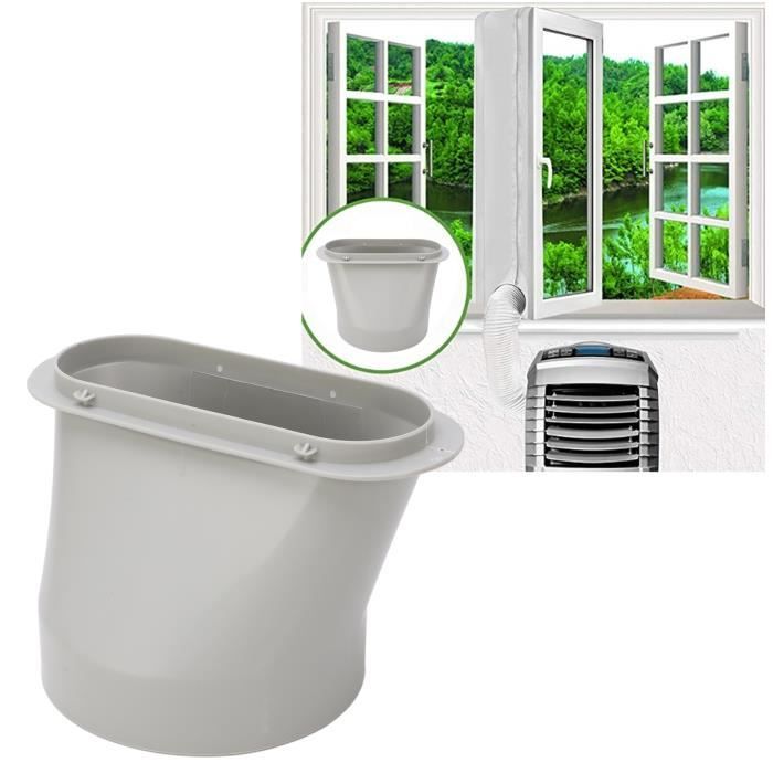 Adaptateur Tuyau Climatiseur Mobile - Raccord Échappement ABS Diamètre 130/150 Mm Blanc