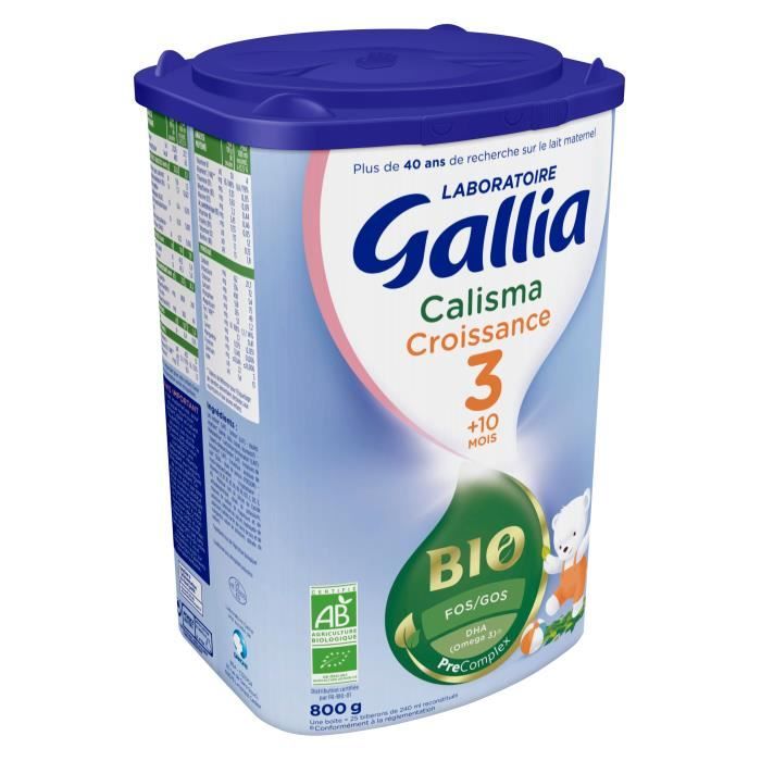 Gallia Calisma Croissance Tripack 2+1 Offert 3x800g pas cher