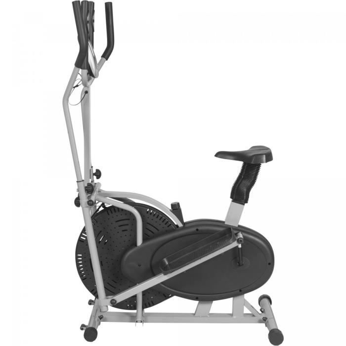 Velo elliptique Gorilla Sports Mixte Resistance mecanique Console integree Cdiscount Sport