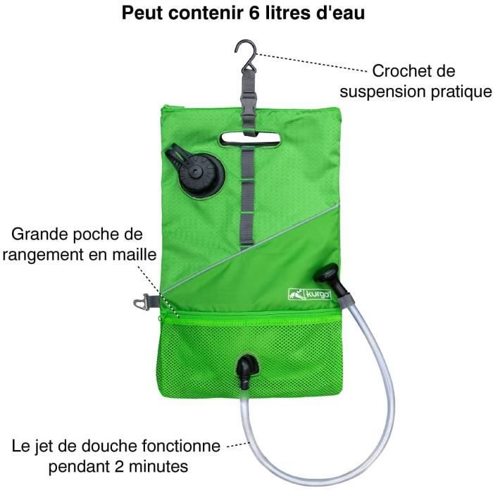 Kurgo - Douche de Transport Go Shower pour Chiens - 33cm