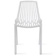 Lot de 4 chaises de jardin - Oviala - Blanc - Polypropylène - 55 x 46 x 79,5 cm-2