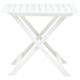 JUILL SALE® Table de jardin pliable Blanc 79x72x70 cm Plastique  Table extérieure 2-4 personnes - Table à manger Terrasse - 5358-2