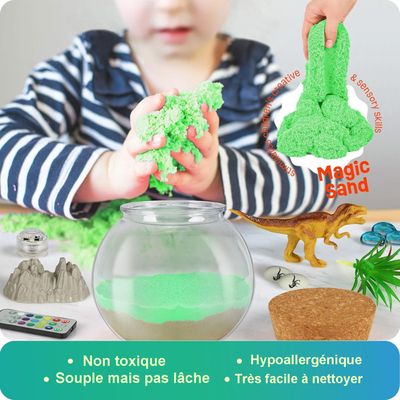 Kit Dinosaure CGBOOM - Terrarium DIY Et œufs à Fouiller - Figurines Dinosaures - Cadeau Enfant 3-12 Ans