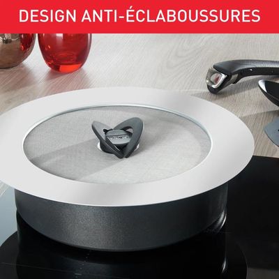 Couvercle Anti-projection Inox 29cm Argenté - Accessoire pour appareil