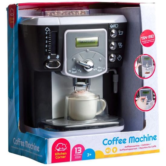 Machine à Café Jouet Idena – Effets Sonores Et Lumineux – Cappuccino, Latte, Macchiato – 3 Ans+ – Cuisine Enfantine