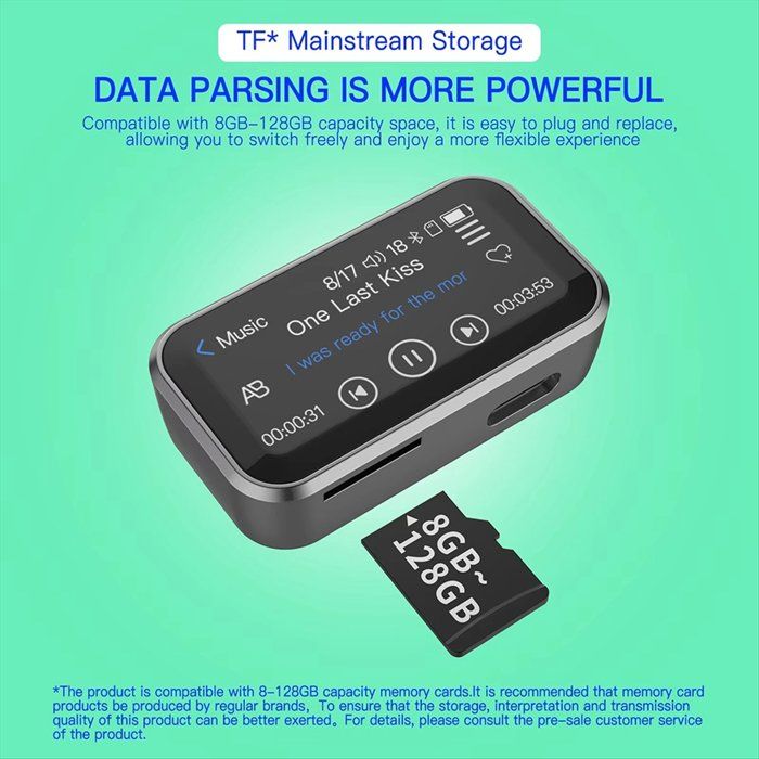 Lecteur MP3 Avec Bluetooth Et Wi-Fi - SUTEO - 80 Go - Écran Tactile 4 Pouces - Bluetooth 4.2 - Wi-Fi 2,4 & 5 GHz - TV Son Photo