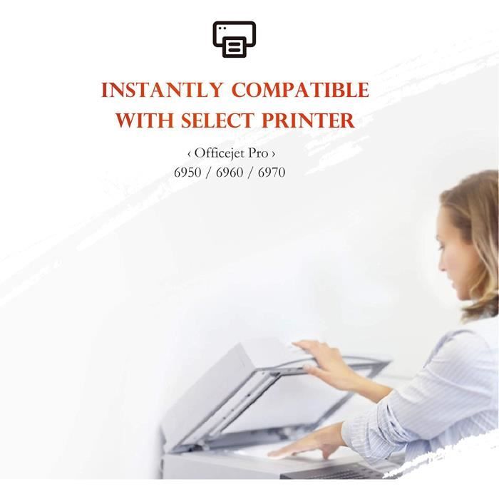 903XL Cartouches d'encre EJET 4 Pack Compatibles pour HP 903/903XL pour OfficeJet  6950 OfficeJet Pro 6960 6961 6963 6965 6968 - Cdiscount Informatique