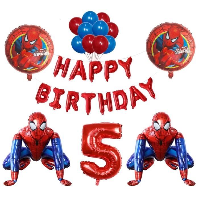 Spider-Man Ballons, 6 PCS Spiderman Ballons en Aluminium, Fête  d'anniversaire Ballons en Aluminium, Heros Anniversaire Ballon, Ballon 3D  Spider-Man