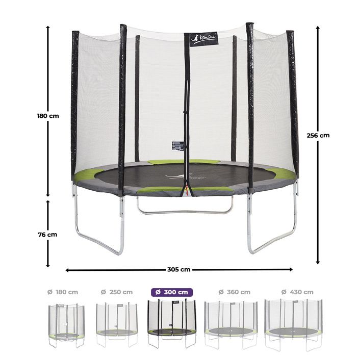 Filet de sécurité pour Trampolines 183 244 306cm, Filet de Protection