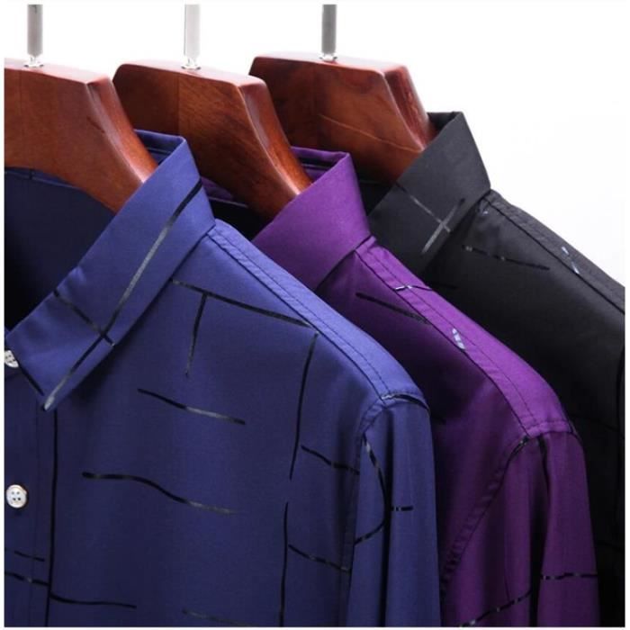 Enlision Chemise Homme Manches Longues A Carreaux Décontractées Boutonnées Bleu Ciel Blanc Chemises Bucheron Hommes Avec Poches Coupe Régulière XL