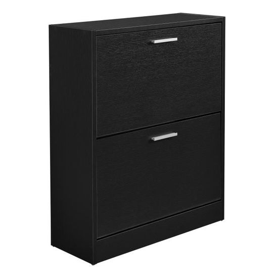 En Casa Etagere Armoire Meuble A Chaussures De Rangement Noir 2