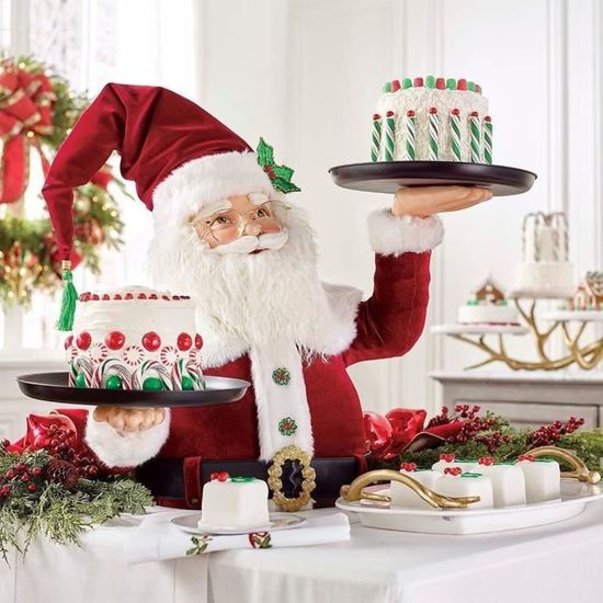 Assiette Décorative Père Noël - 7 1/2 Pouces - Idéale Pour Pain, Salade Ou Déco De Noël