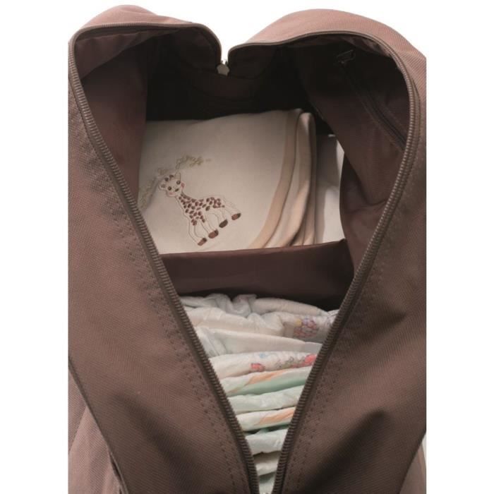 Sac a langer Evasion Sophie la girafe RENOLUX Des la naissance Mixte Marron Cdiscount Puericulture Eveil bebe