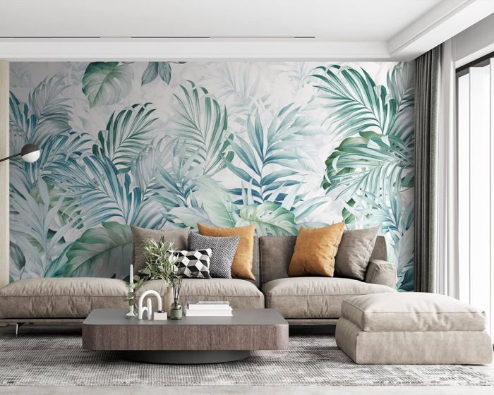 Papier Peint Panoramique 350x256cm 3D Effet style Jungle Tropical ...