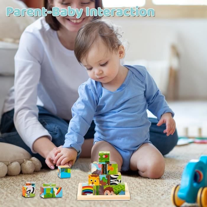 6pcs Jeux Puzzle Enfant 2 3 4 Ans Jouet Montessori Bebe en Bois Animaux -  Bebe Cadeau Educatif pour Garcon et Fille 2 3 4 5 Ans - Cdiscount Jeux -  Jouets