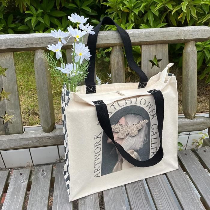 Broadream Sac Tissu Tote Bag Sac Toile Sacs De Courses Et Cabas